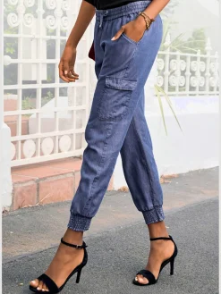 LASCANA Pantalons<Pantalon ceinture smockée élastique et coulisse