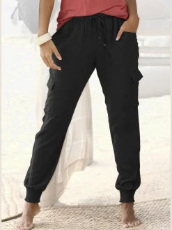 LASCANA Pantalons<Pantalon ceinture smockée élastique et coulisse