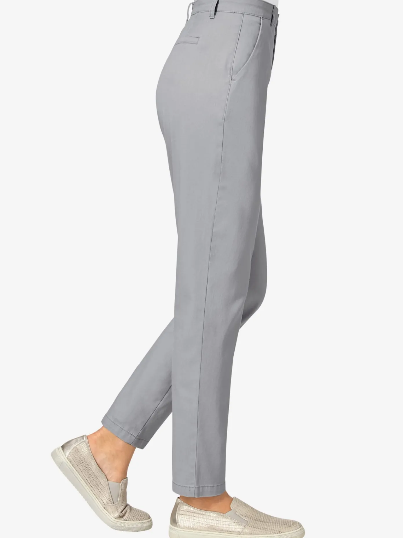 Pantalons<Pantalon chino femme en coton extensible