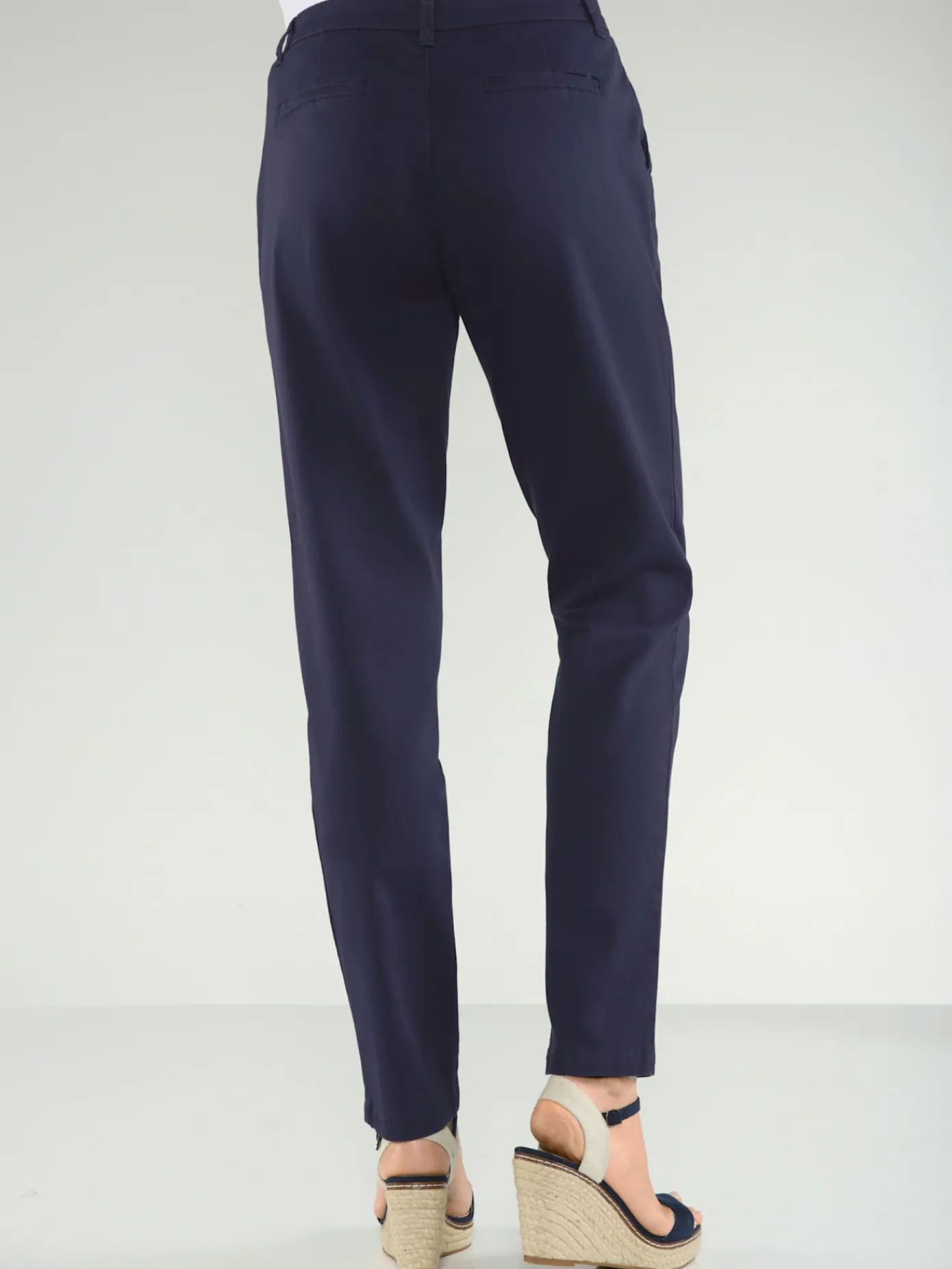 Pantalons<Pantalon chino femme en coton extensible