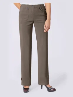 Alessa W. Pantalons<Pantalon coupe droite détails boutonnés