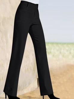 Alessa W. Pantalons<Pantalon coupe droite détails boutonnés