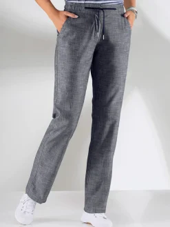 Pantalons<Pantalon coupe sportive ceinture élastique