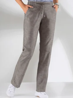 Pantalons<Pantalon coupe sportive ceinture élastique