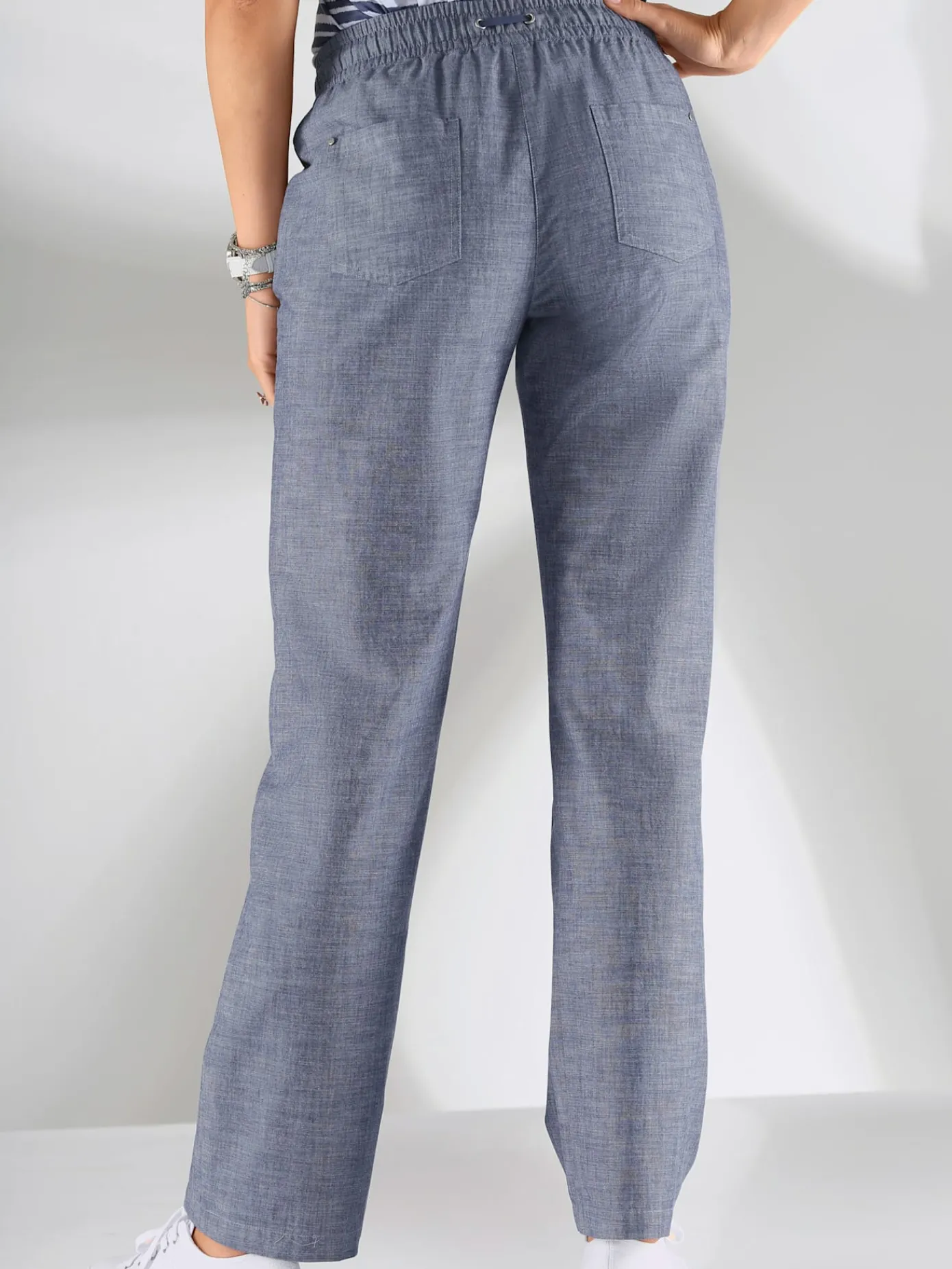 Pantalons<Pantalon coupe sportive ceinture élastique