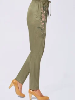 Pantalons<Pantalon décontractée imprimé fleurs et papillons