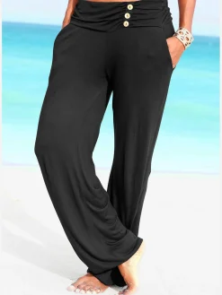 LASCANA Pantalons<Pantalon de plage léger avec boutons décoratifs