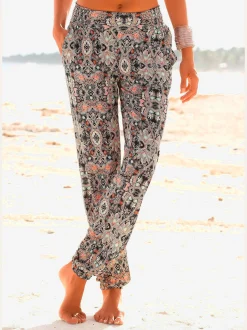 s.Oliver Pantalons<Pantalon de plage pantalon en tissu léger imprimé
