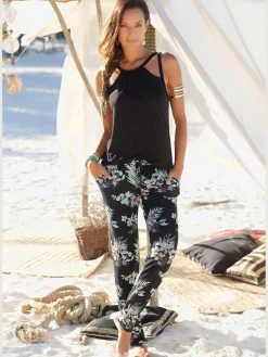 LASCANA Pantalons<Pantalon de plage pantalon en tissu léger en viscose