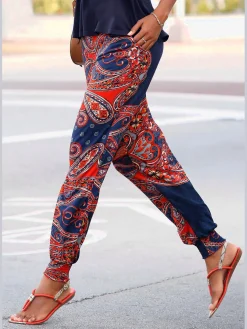 LASCANA Pantalons<Pantalon de plage pantalon en tissu léger avec imprimé ethnique
