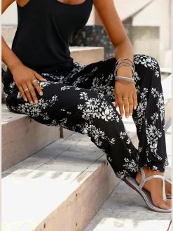 LASCANA Pantalons<Pantalon de plage pantalon d'été en tissu avec imprimé floral