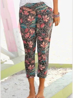 Chiemsee Pantalons<Pantalon de plage pantalon 7/8 décontracté avec imprimé tropical