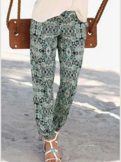 LASCANA Pantalons<Pantalon de plage pantalon d'été léger avec imprimé ethnique