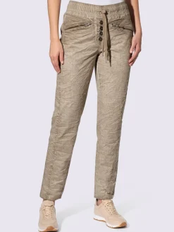 Linea Tesini Pantalons<Pantalon délavage « oil dyed » tendance