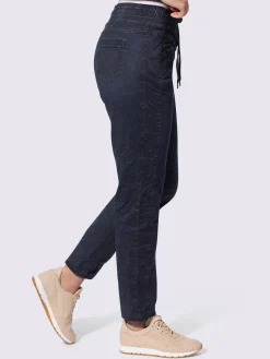 Linea Tesini Pantalons<Pantalon délavage « oil dyed » tendance