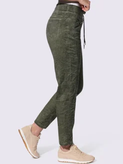 Linea Tesini Pantalons<Pantalon délavage « oil dyed » tendance