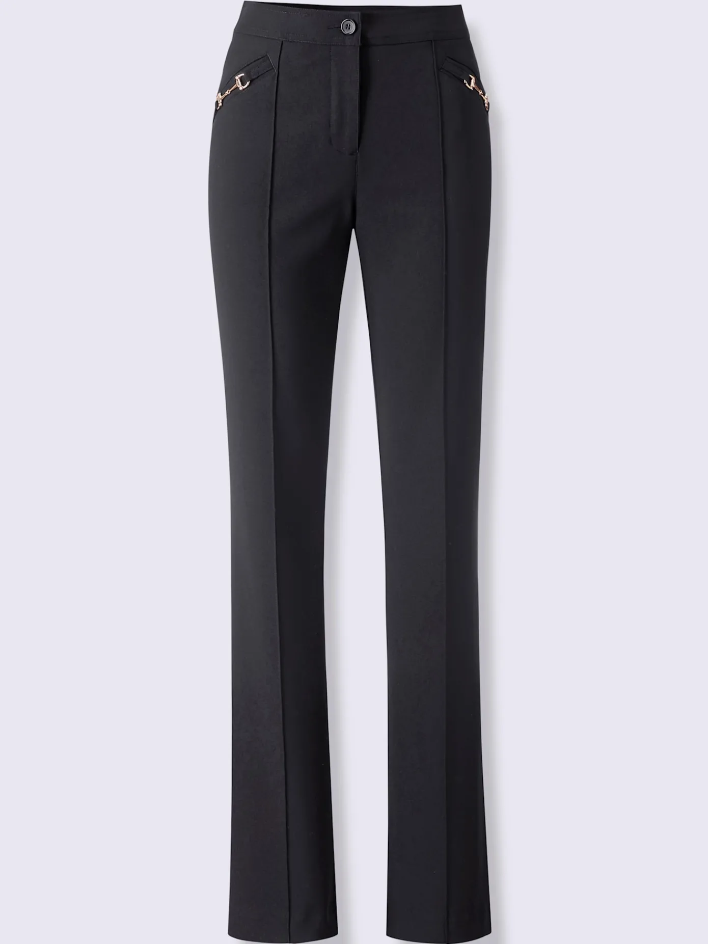 Ashley Brooke Pantalons<Pantalon en bengaline décorations couleur or