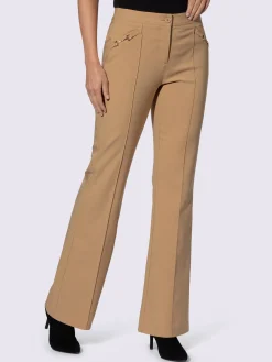 Ashley Brooke Pantalons<Pantalon en bengaline décorations couleur or