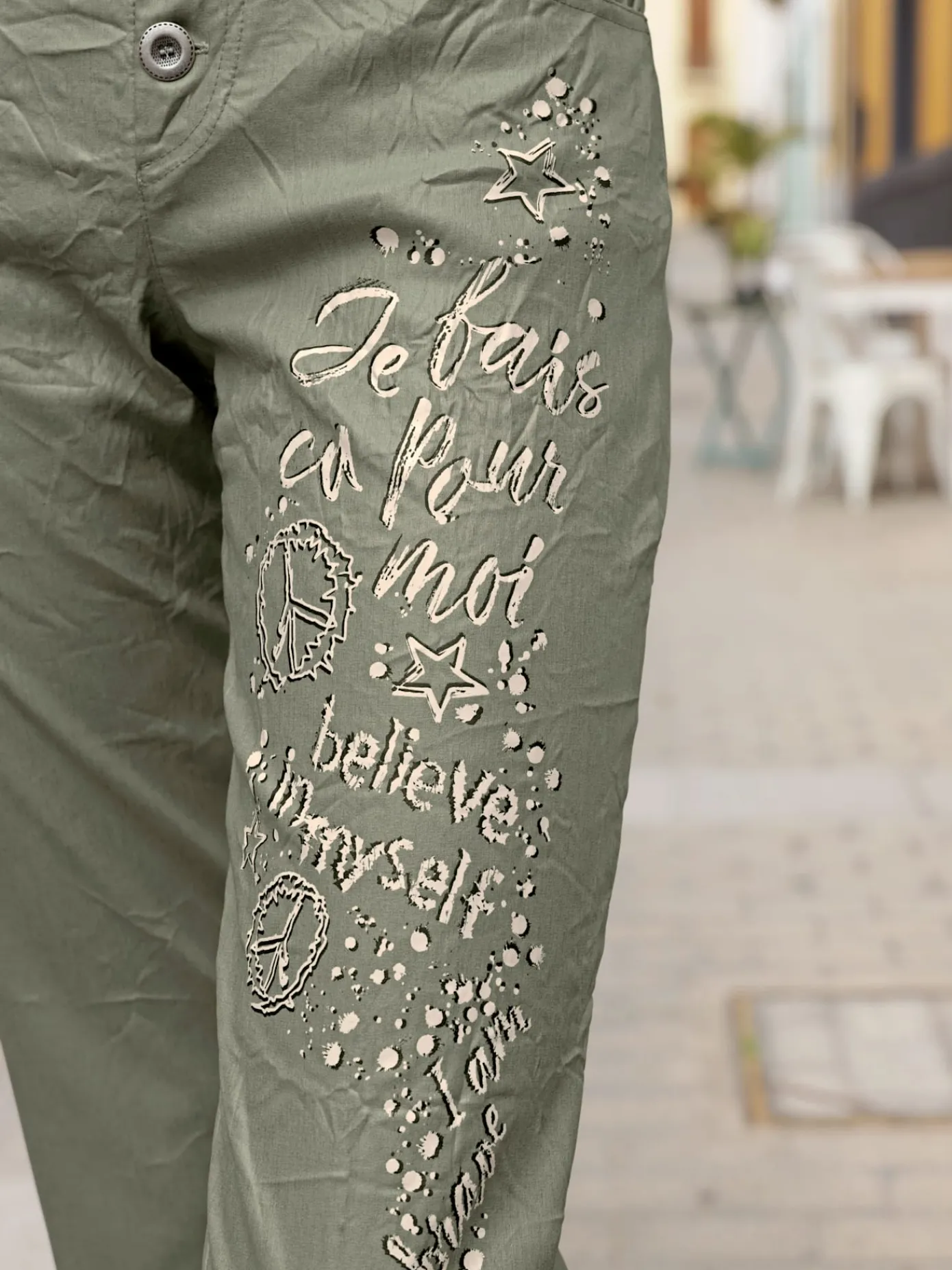 Mandarin Pantalons<Pantalon en bengaline revêtement