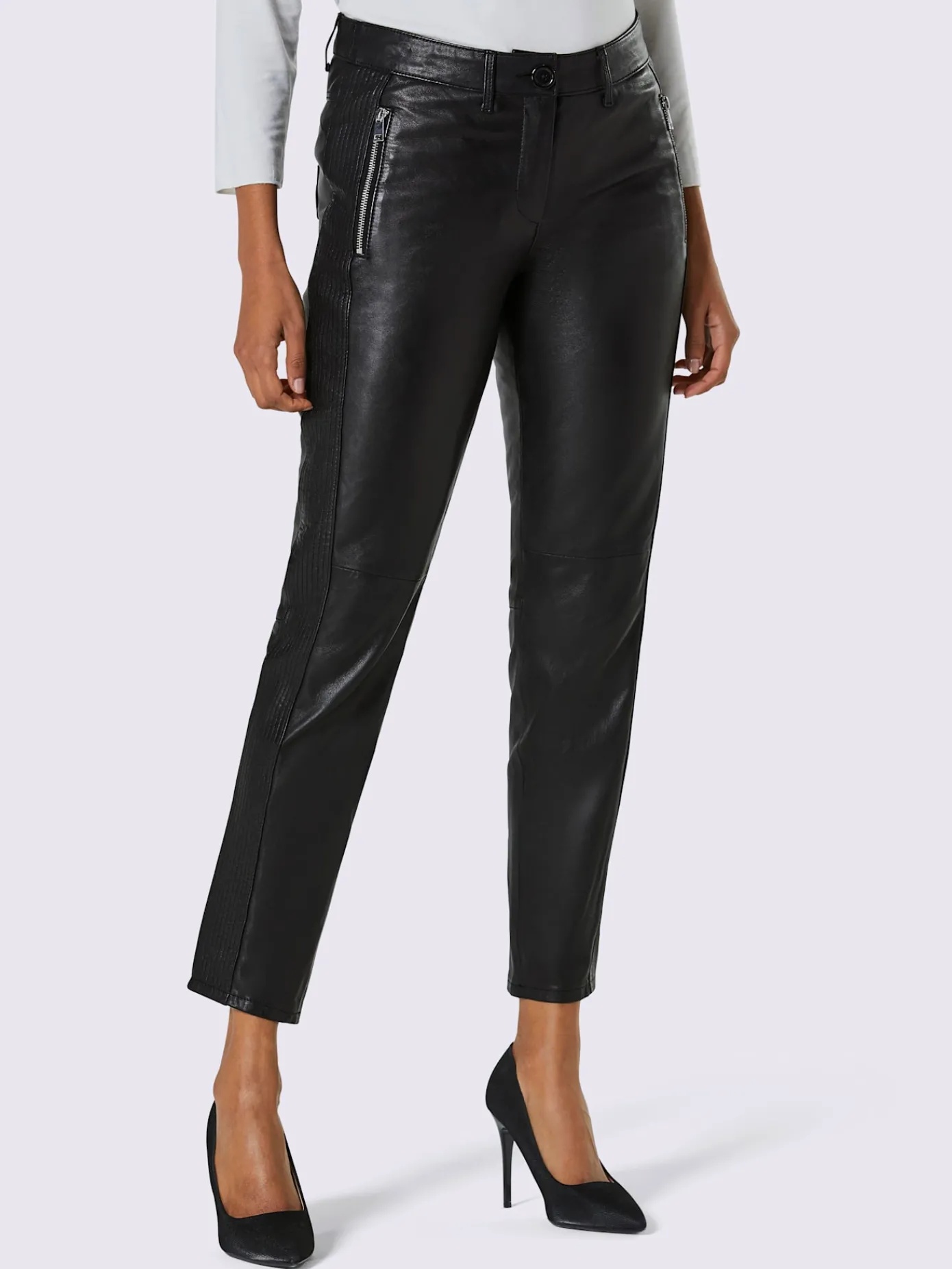 Mainpol Pantalons<Pantalon en cuir cuir agneau nappa véritable