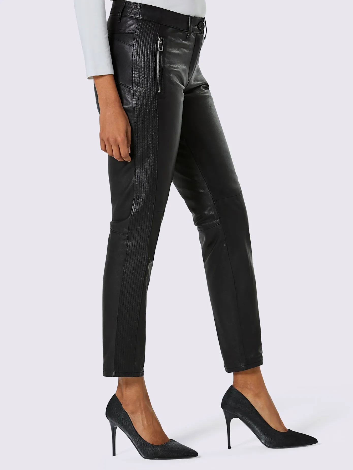 Mainpol Pantalons<Pantalon en cuir cuir agneau nappa véritable