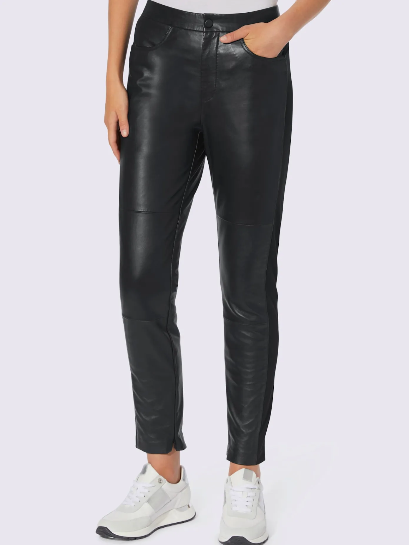 Rick Cardona Pantalons<Pantalon en cuir cuir agneau nappa
