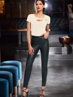 Ashley Brooke Tenues De Cérémonie|Pantalons<Pantalon en cuir cuir d'agneau souple