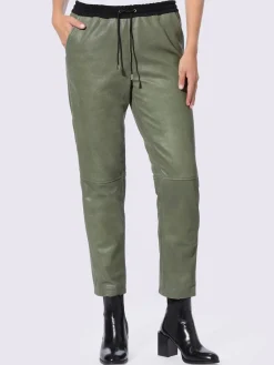 Rick Cardona Pantalons<Pantalon en cuir forme jogging tendance