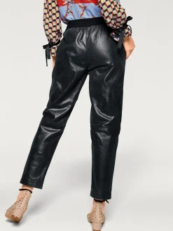 Rick Cardona Pantalons<Pantalon en cuir forme jogging tendance