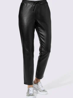 Tenues De Cérémonie|Pantalons<Pantalon en cuir pur cuir d'agneau nappa