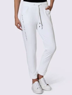 Rick Cardona Pantalons<Pantalon en jersey imprimé couleur argent sur la couture latérale
