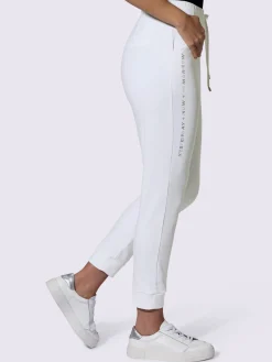 Rick Cardona Pantalons<Pantalon en jersey imprimé couleur argent sur la couture latérale