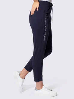 Rick Cardona Pantalons<Pantalon en jersey imprimé couleur argent sur la couture latérale
