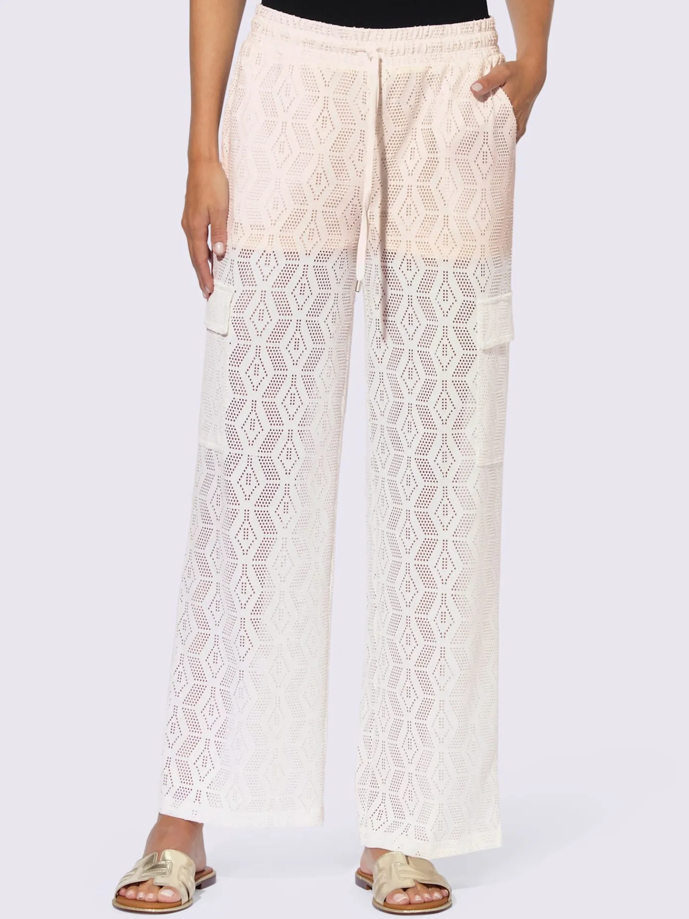 Rick Cardona Pantalons<Pantalon en jersey motif découpé au laser