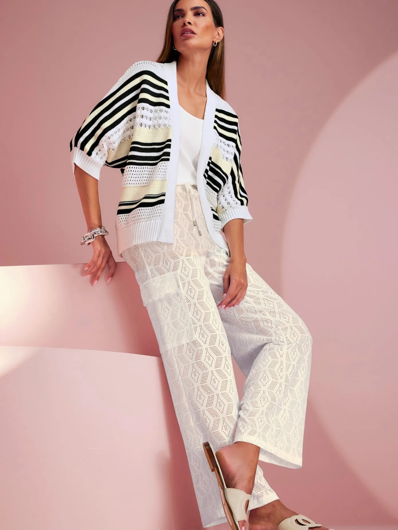 Rick Cardona Pantalons<Pantalon en jersey motif découpé au laser