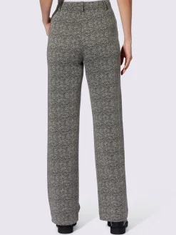 Rick Cardona Pantalons<Pantalon en jersey motif sergé chevron