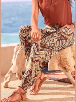 LASCANA Pantalons<Pantalon en jersey pantalon d'été léger avec imprimé ethnique