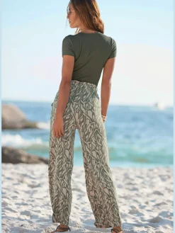 Buffalo Pantalons<Pantalon en jersey pantalon d'été léger au look paperbag