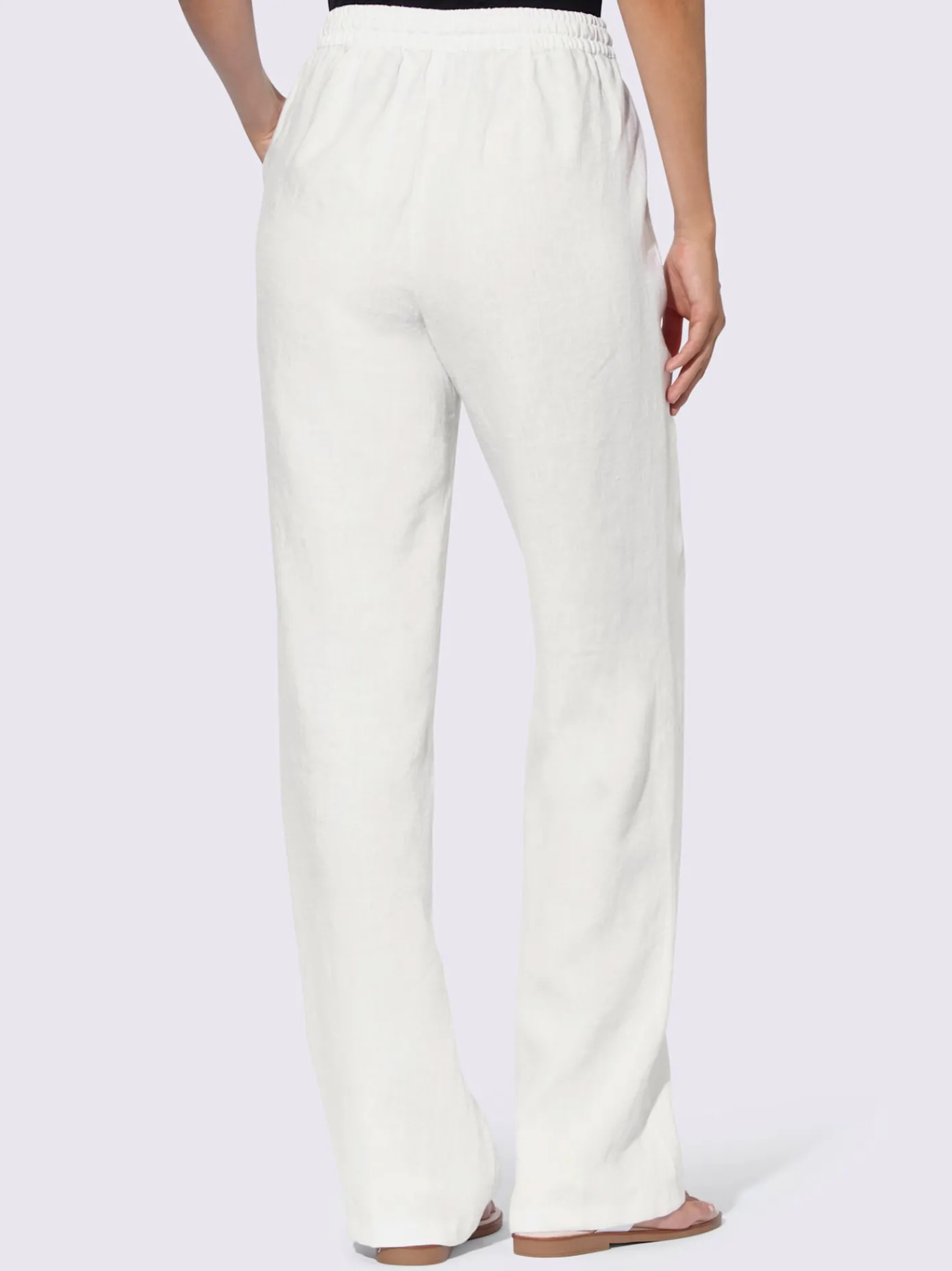 Linea Tesini Pantalons<Pantalon en lin jambes larges mode