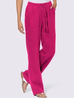 Linea Tesini Pantalons<Pantalon en lin jambes larges mode