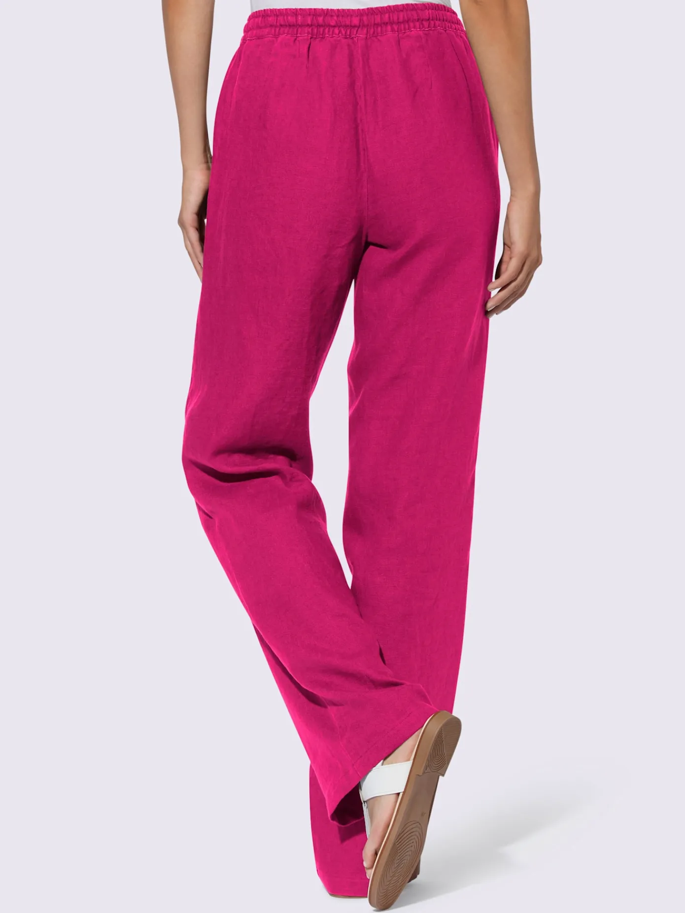 Linea Tesini Pantalons<Pantalon en lin jambes larges mode