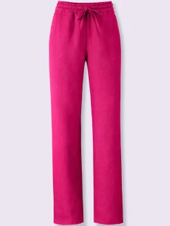 Linea Tesini Pantalons<Pantalon en lin jambes larges mode