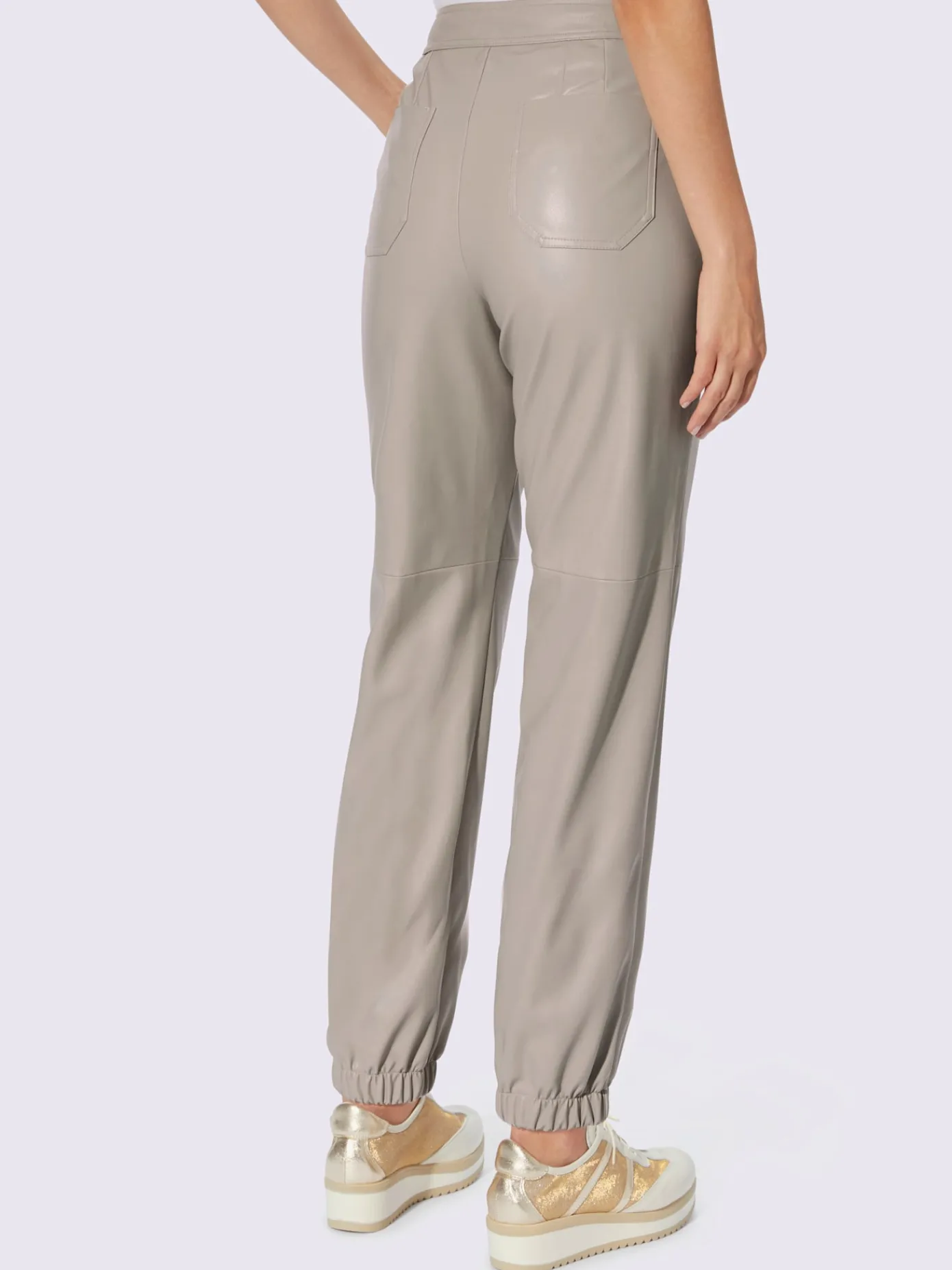 Rick Cardona Pantalons<Pantalon en synthétique boutons fantaisie dorés