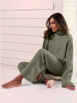 Elbsand Pantalons<Pantalon en tricot doux et extensible