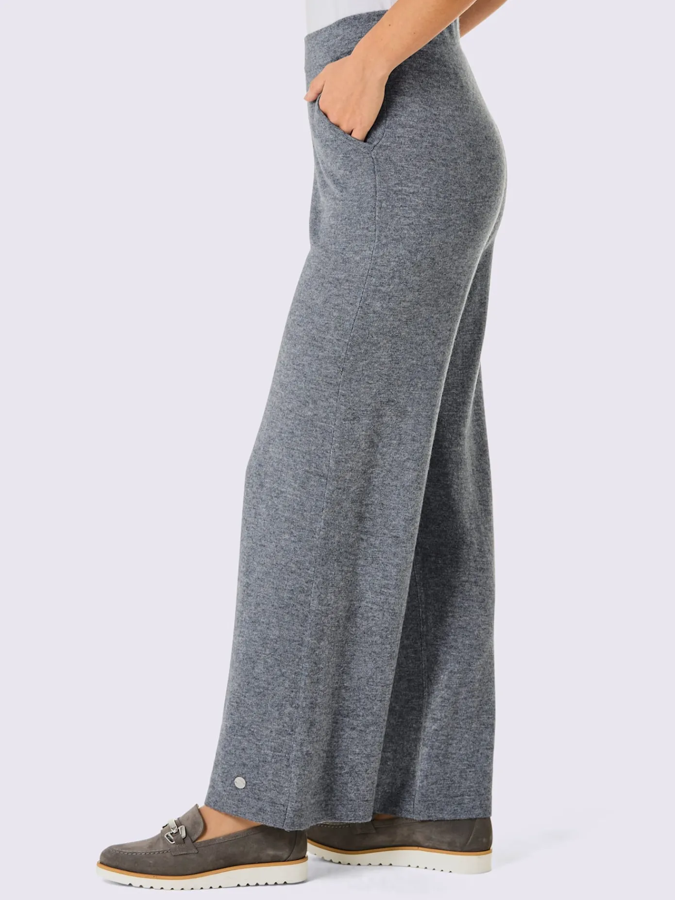 CREATION L PREMIUM Pantalons<Pantalon en tricot mélange mérinos/cachemire