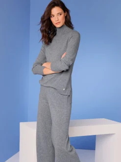 CREATION L PREMIUM Pantalons<Pantalon en tricot mélange mérinos/cachemire