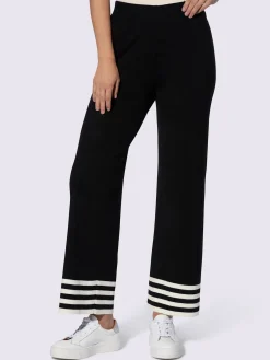 Rick Cardona Pantalons<Pantalon en tricot rayures contrastées