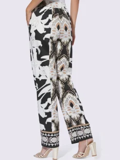 Ashley Brooke Tenues De Cérémonie|Pantalons<Pantalon imprimé bordures imprimées