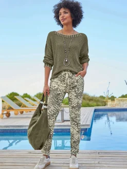 Linea Tesini Pantalons<Pantalon imprimé imprimé mode