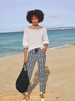 Linea Tesini Pantalons<Pantalon imprimé imprimé mode